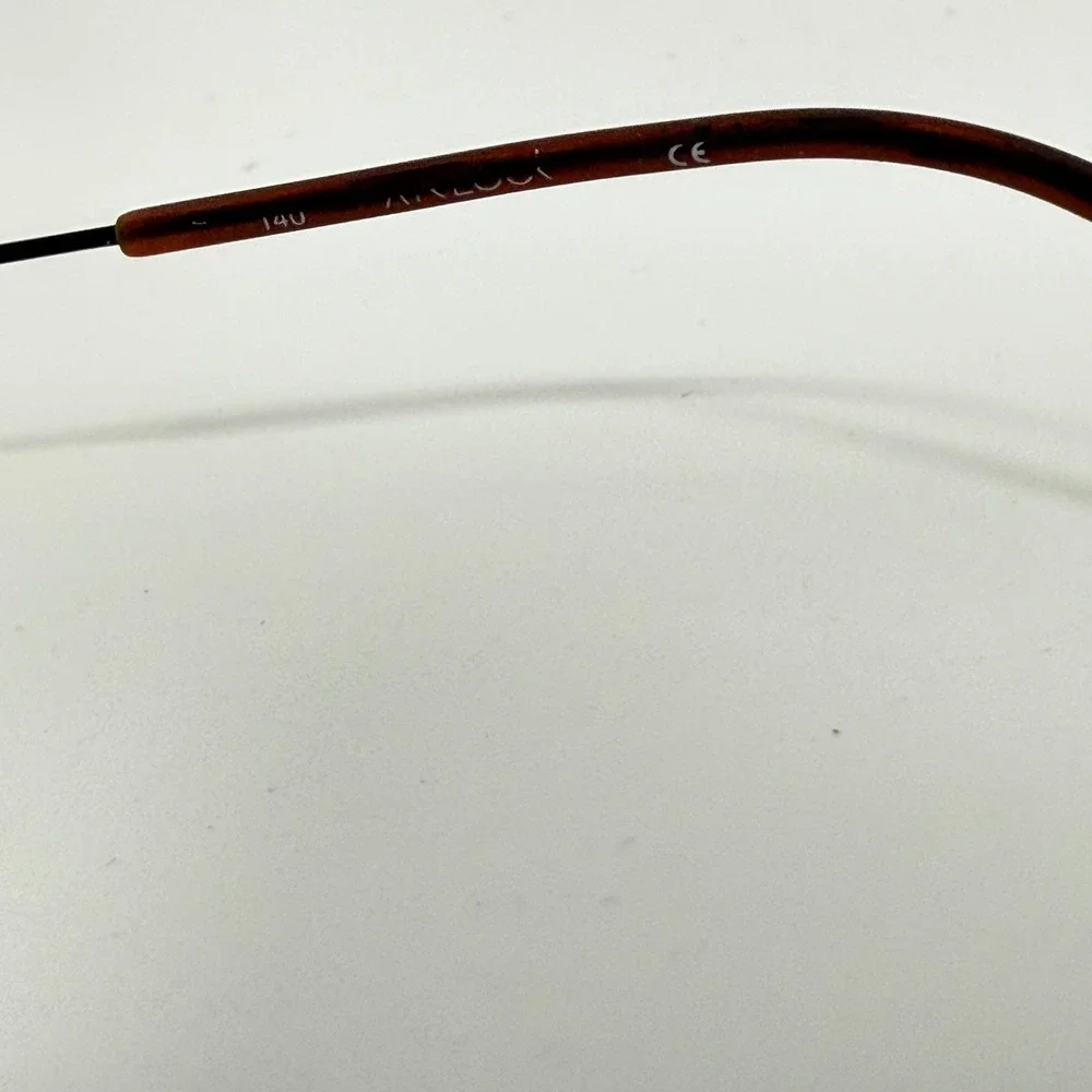 Seven-Sixty 285 Titanium Rimless Eyeglasses Rectangle Dark Metal 52-21-140